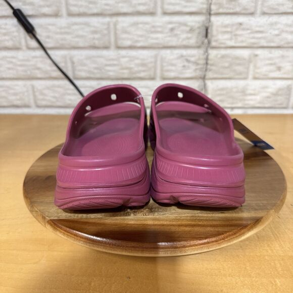 Hoka Ora Recovery Slide 3 Womens Size 13 Sandals Burgundy Purple Slip On Shoes - Picture 4 of 7